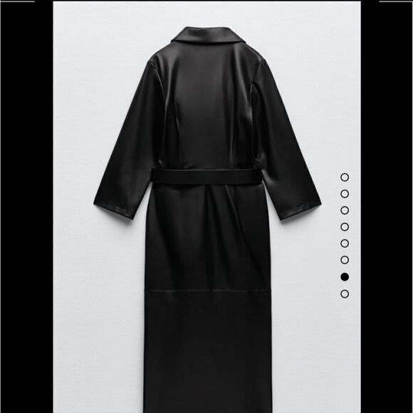 NWT Zara Faux leather shirt dress - Picture 7 of 12